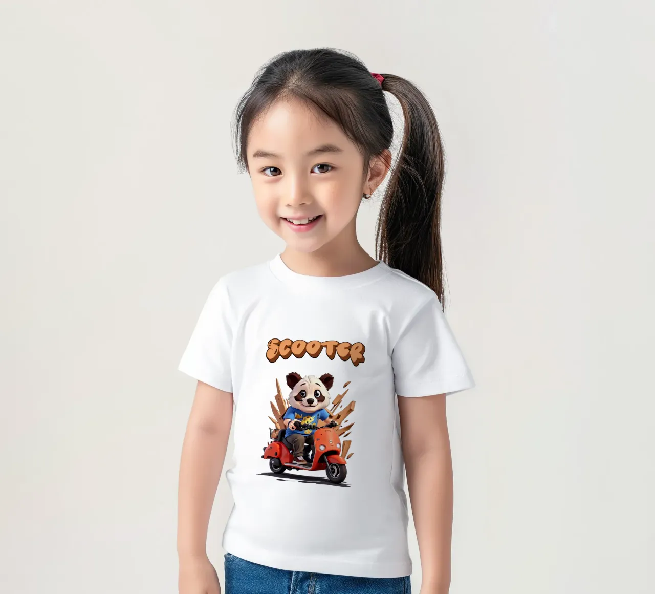 Panda Scooter t-shirt bambini da Delaney Okuneva
