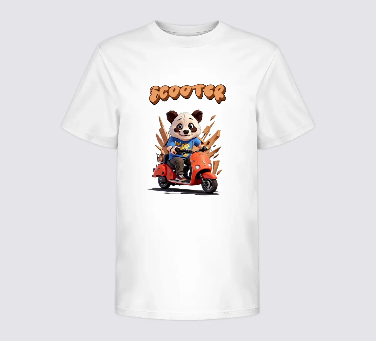Panda Scooter t-shirt bambini da Delaney Okuneva
