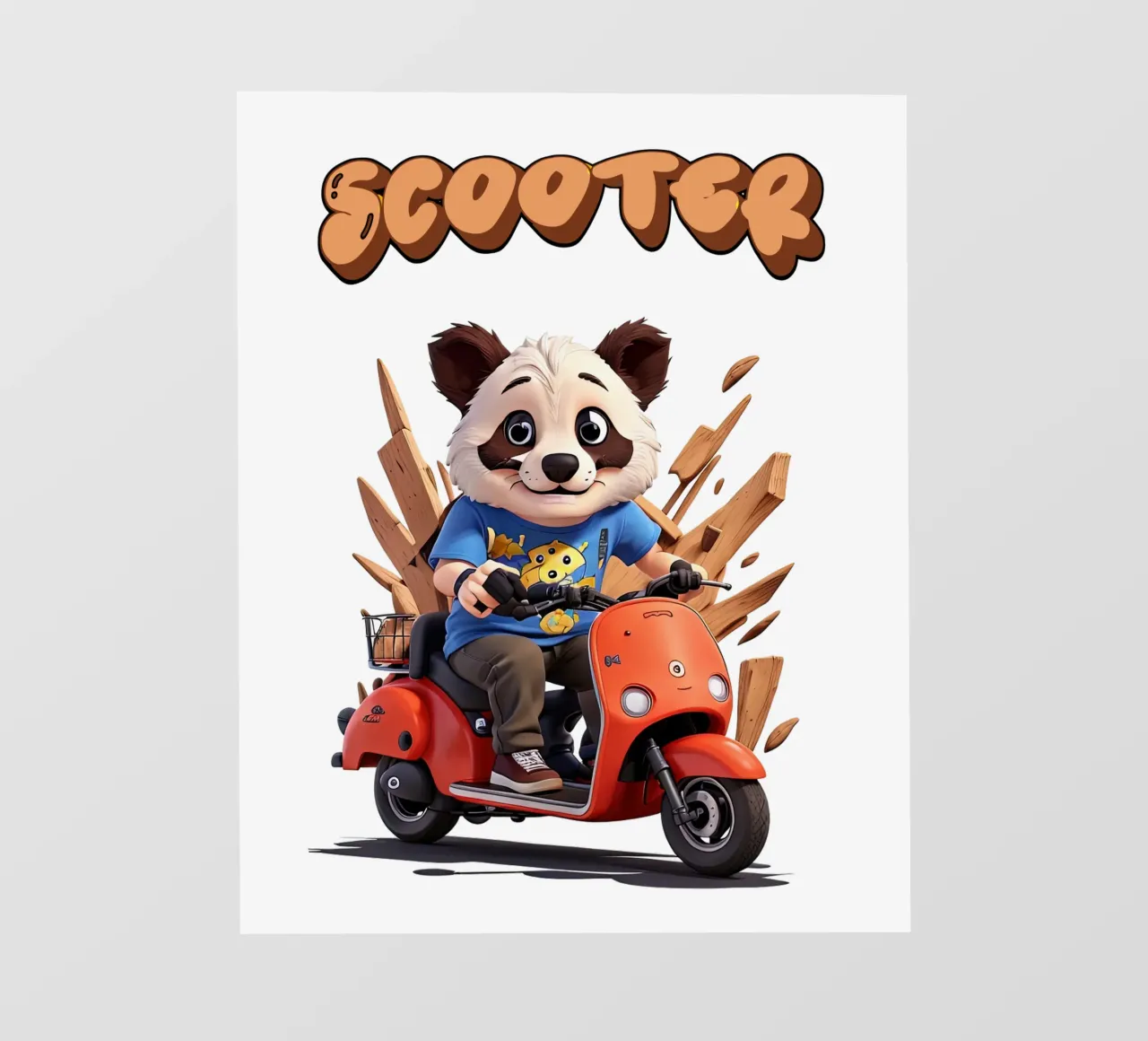 Panda Scooter telo in pvc da Delaney Okuneva