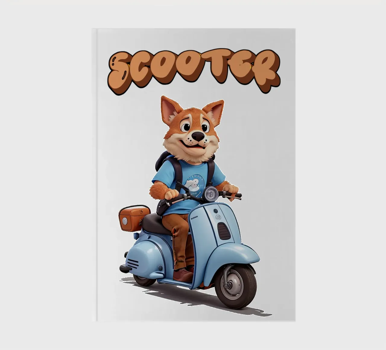 Foxy Scooter notebook by Delaney Okuneva