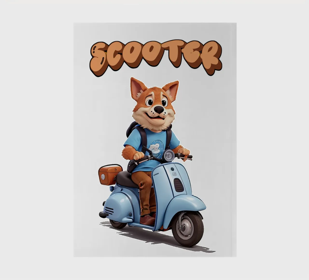 Foxy Scooter notebook by Delaney Okuneva