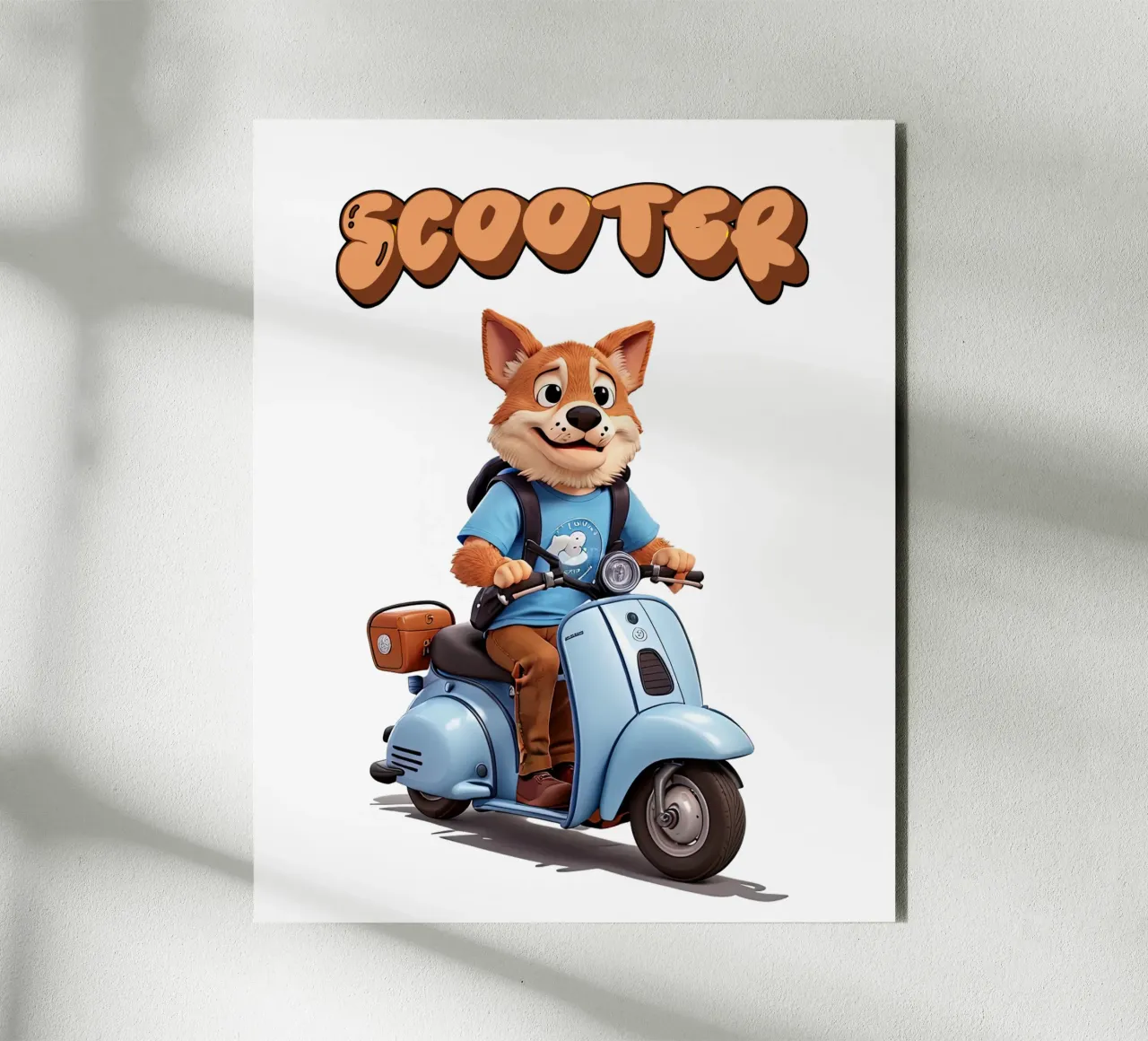 Scooter Foxy alluminio dibond da Delaney Okuneva