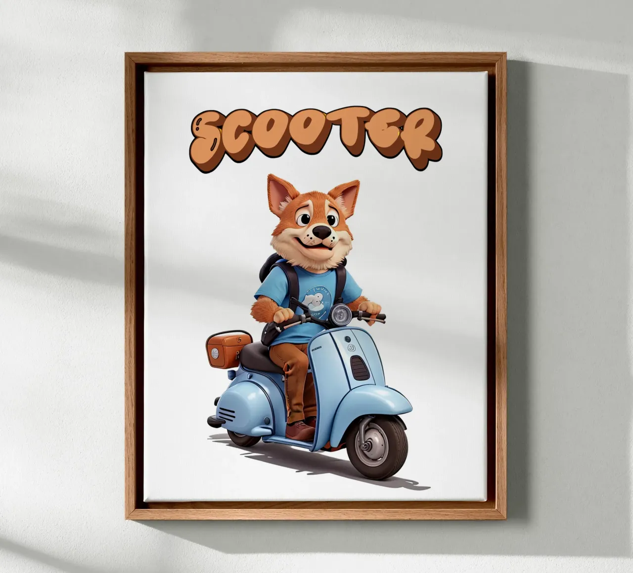 Scooter Foxy tela con Cornice a cassetta da Delaney Okuneva