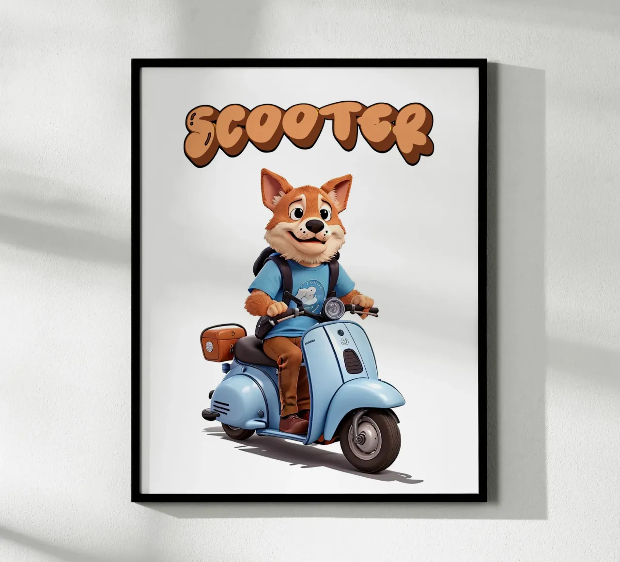 Scooter Foxy poster con telaio in alluminio da Delaney Okuneva