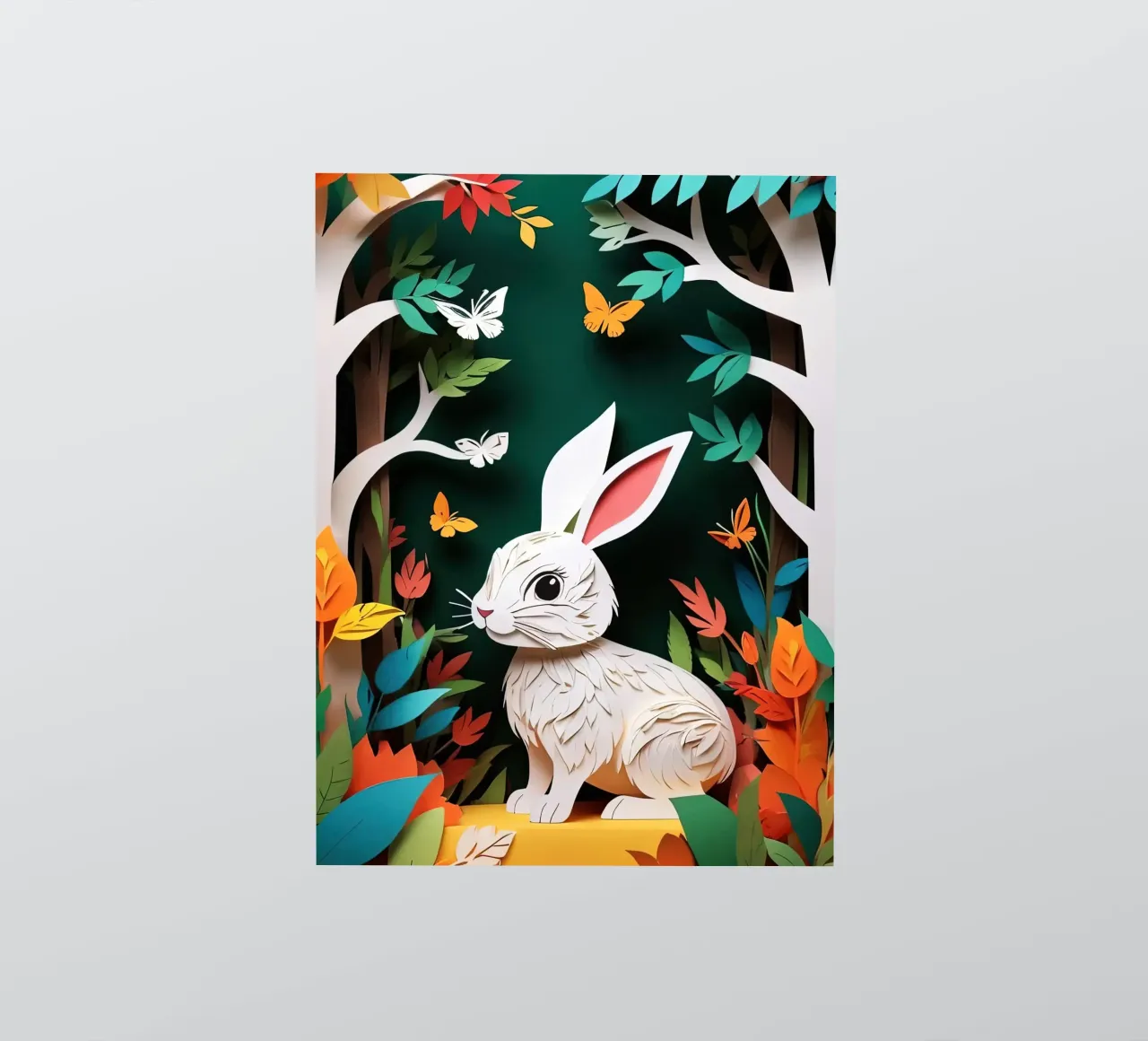 Rabbit Paper Cuting sticker by Delaney Okuneva