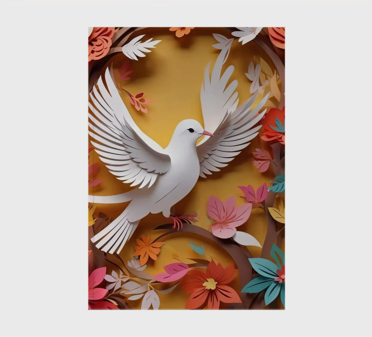 Bird Paper Cuting notebook by Delaney Okuneva