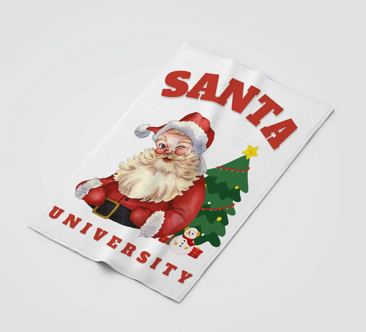 Kerstman universiteit kerstdag fleecedeken van muhidines