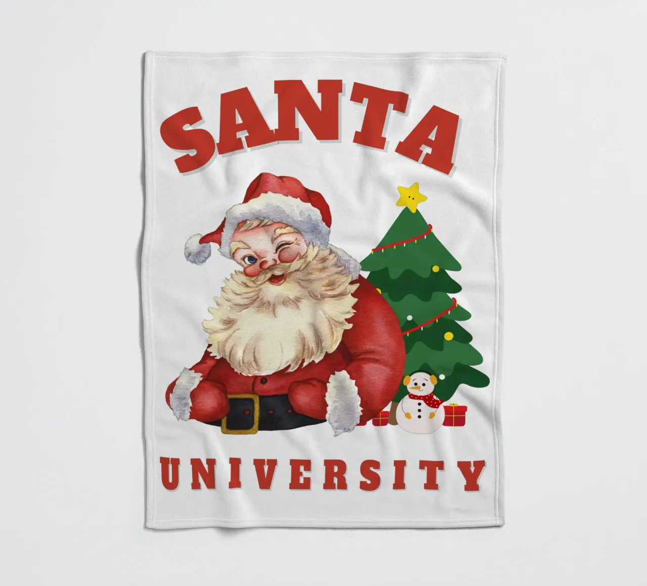 Kerstman universiteit kerstdag fleecedeken van muhidines