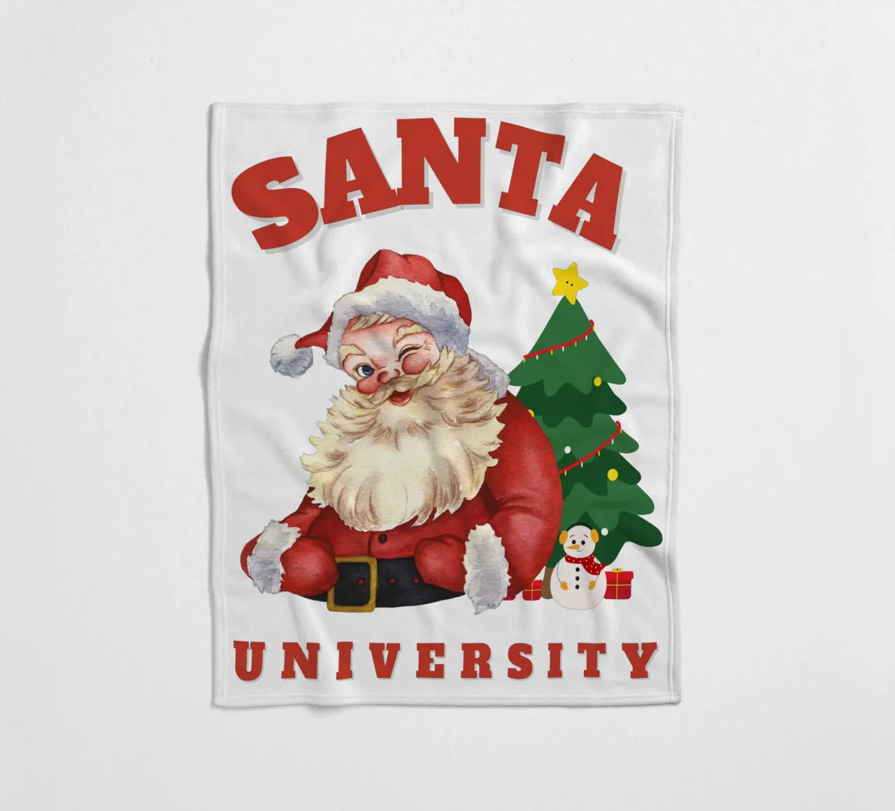 Kerstman universiteit kerstdag fleecedeken van muhidines