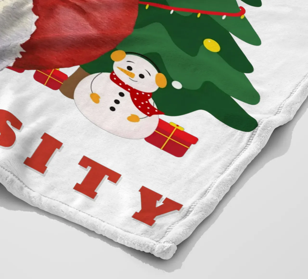 Kerstman universiteit kerstdag fleecedeken van muhidines