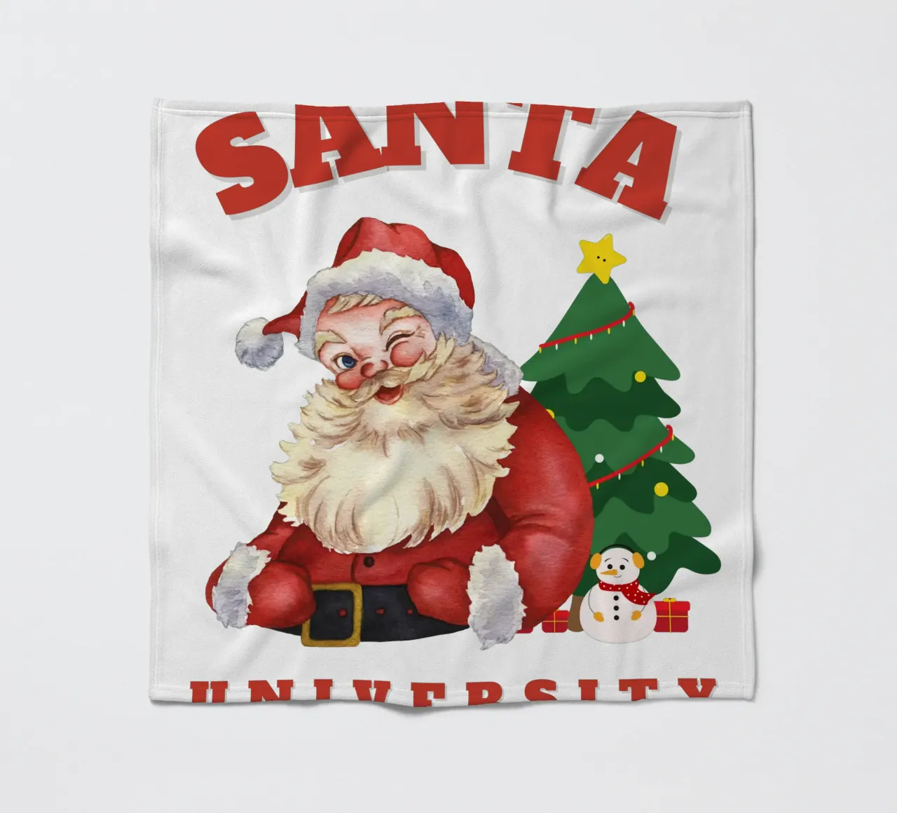 Kerstman universiteit kerstdag fleecedeken van muhidines