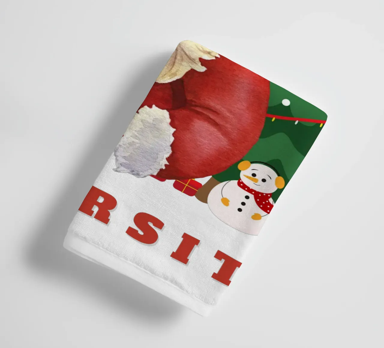 Kerstman universiteit kerstdag badhanddoek van muhidines