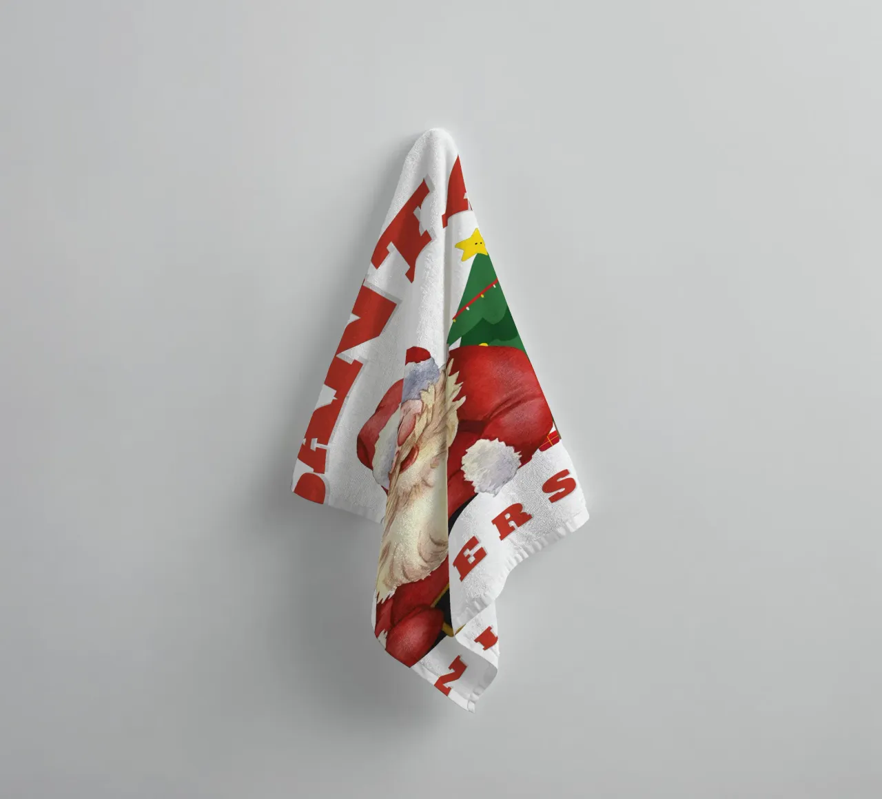 Kerstman universiteit kerstdag badhanddoek van muhidines