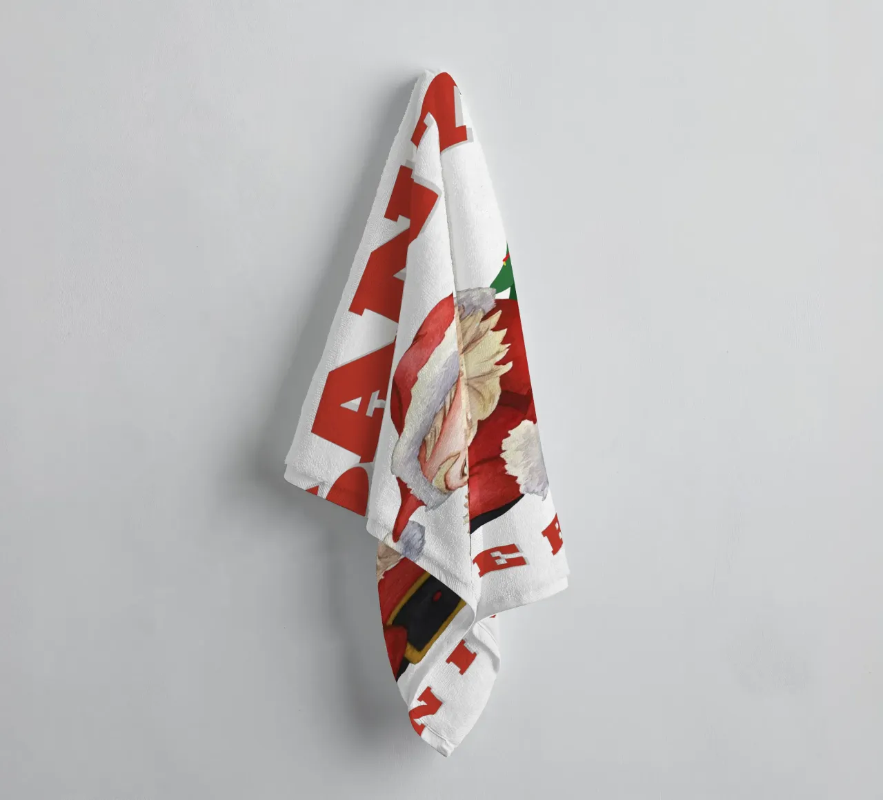 Kerstman universiteit kerstdag badhanddoek van muhidines