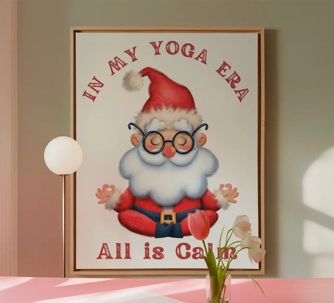 sanya yoga alles is rustig canvas met Baklijst van muhidines