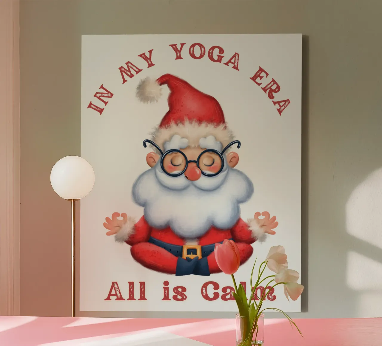 sanya yoga alles is rustig canvas met Baklijst van muhidines