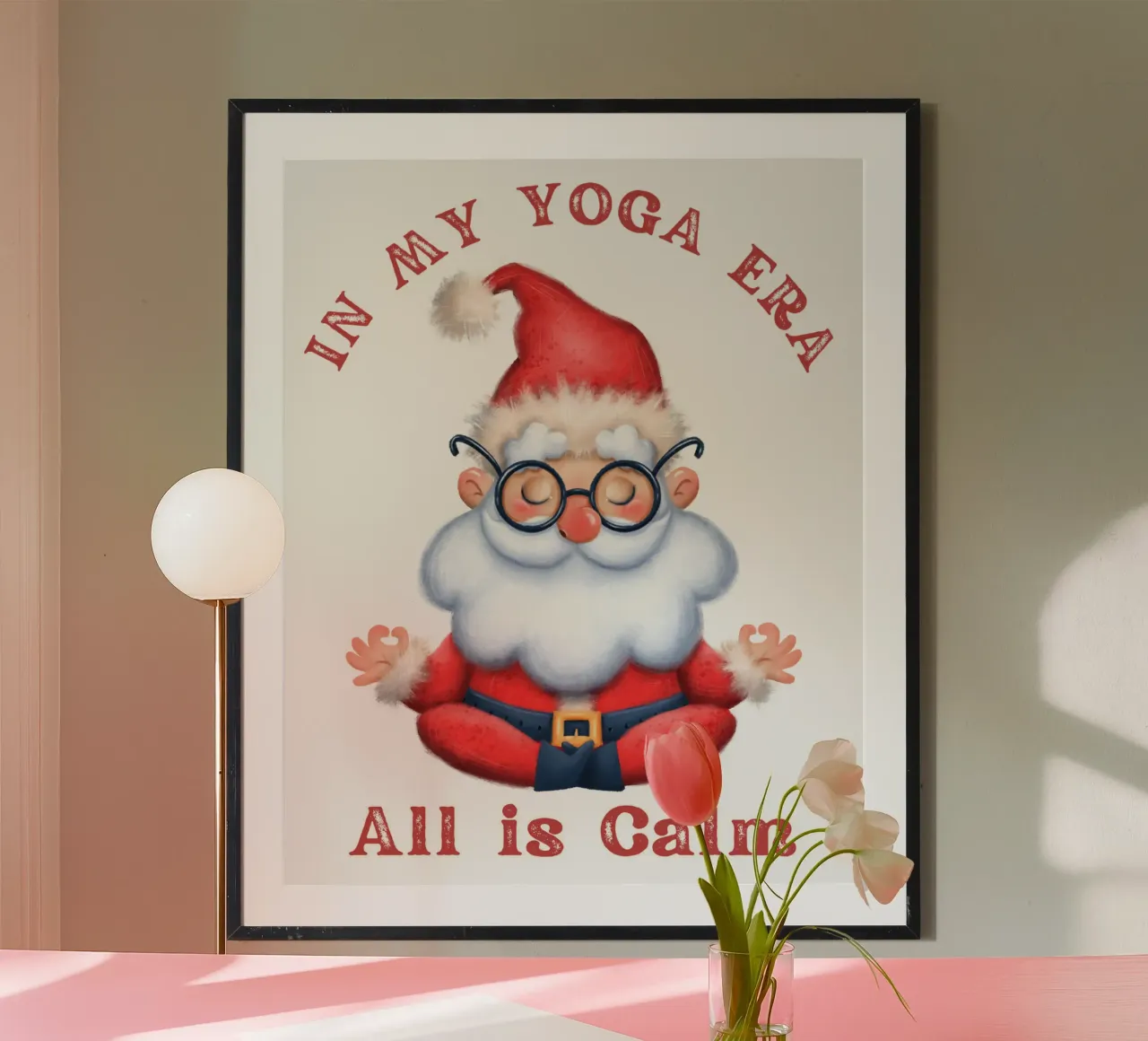 sanya yoga tutto è tranquillo poster con telaio in plastica da muhidines