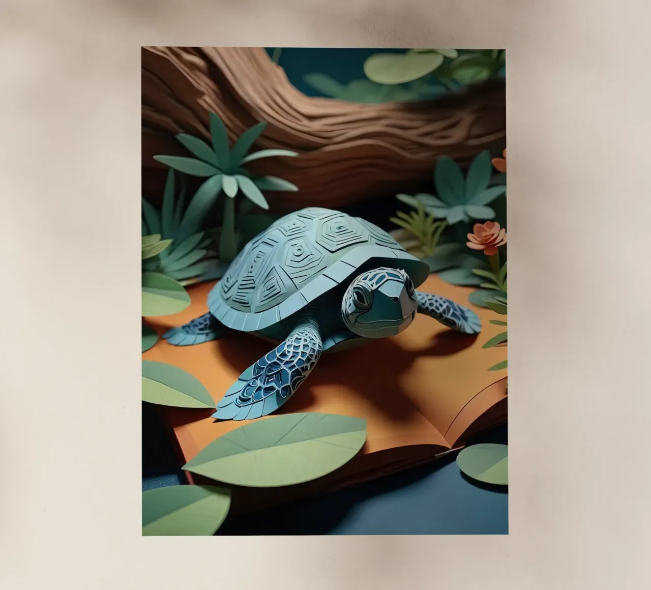 Taglio della carta Turttle pellicola backlit da Delaney Okuneva