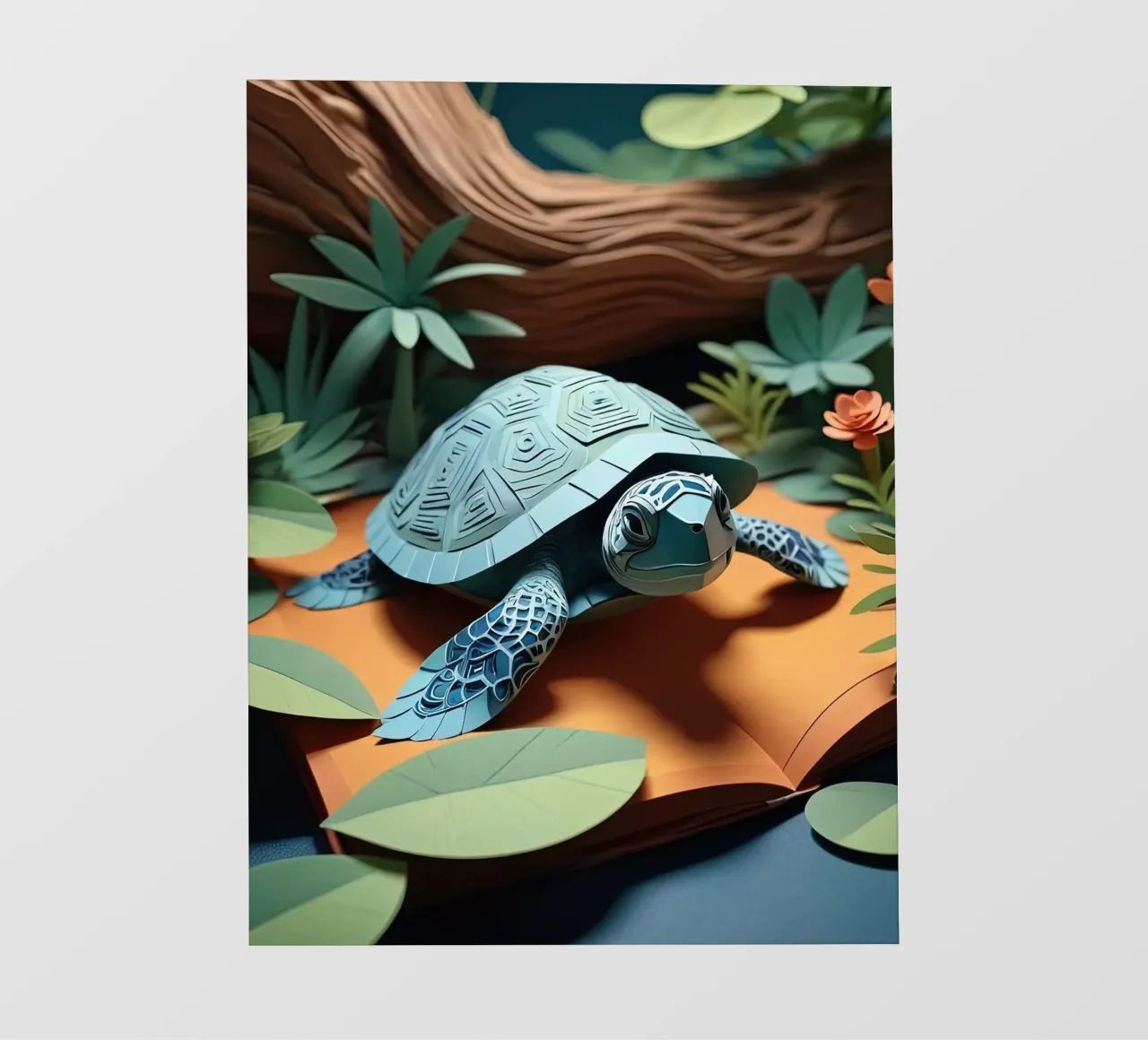 Taglio della carta Turttle pellicola backlit da Delaney Okuneva