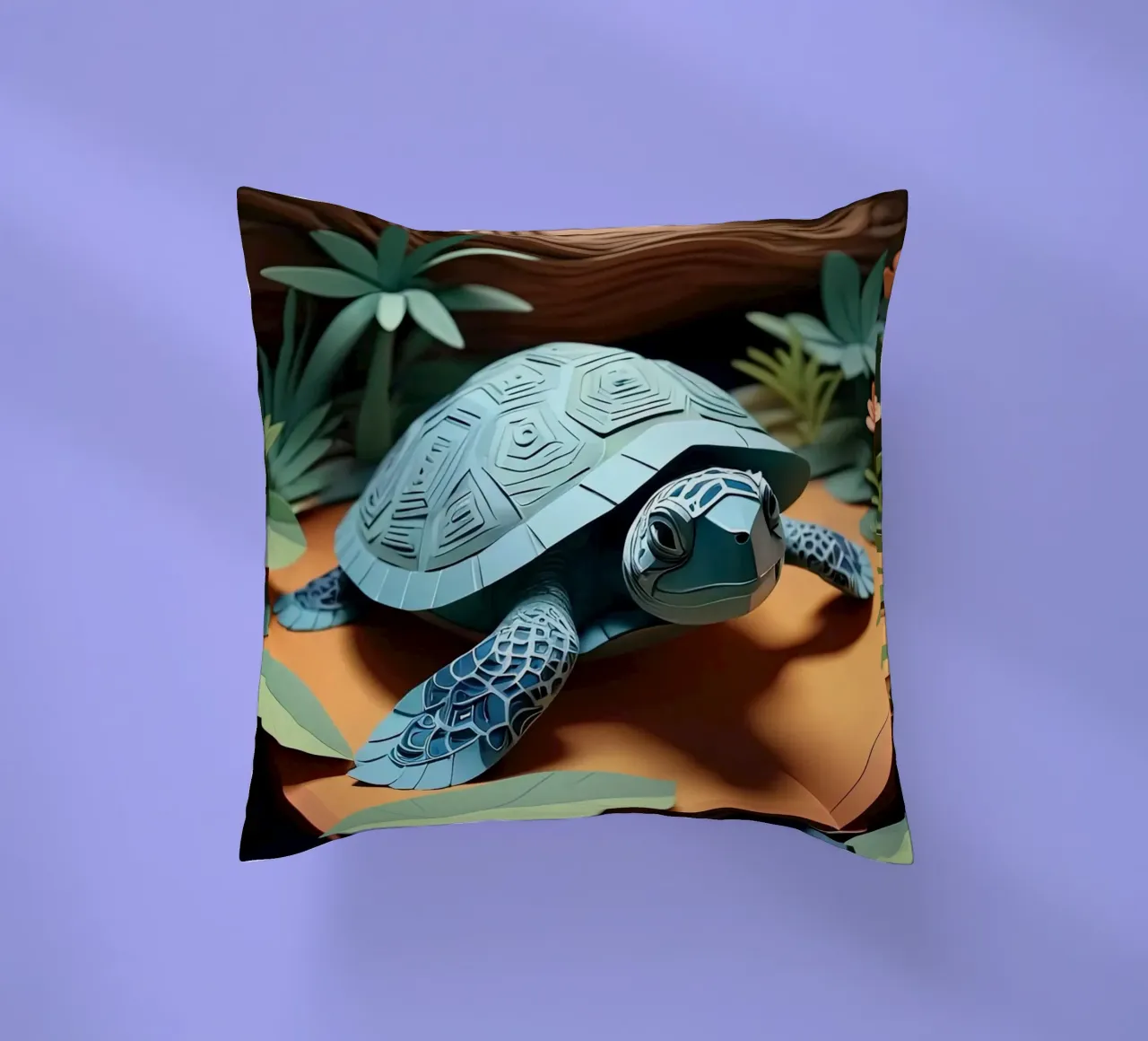 Taglio della carta Turttle cuscino da Delaney Okuneva