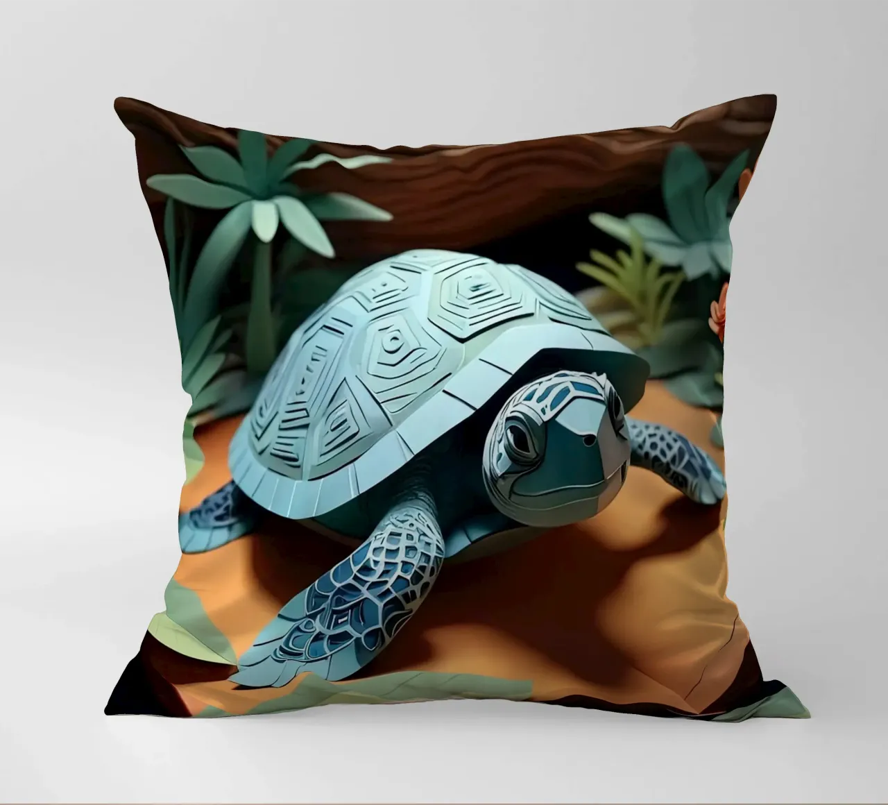 Taglio della carta Turttle cuscino da Delaney Okuneva