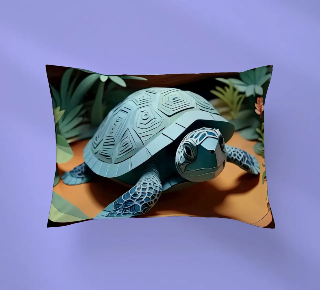 Taglio della carta Turttle cuscino da Delaney Okuneva