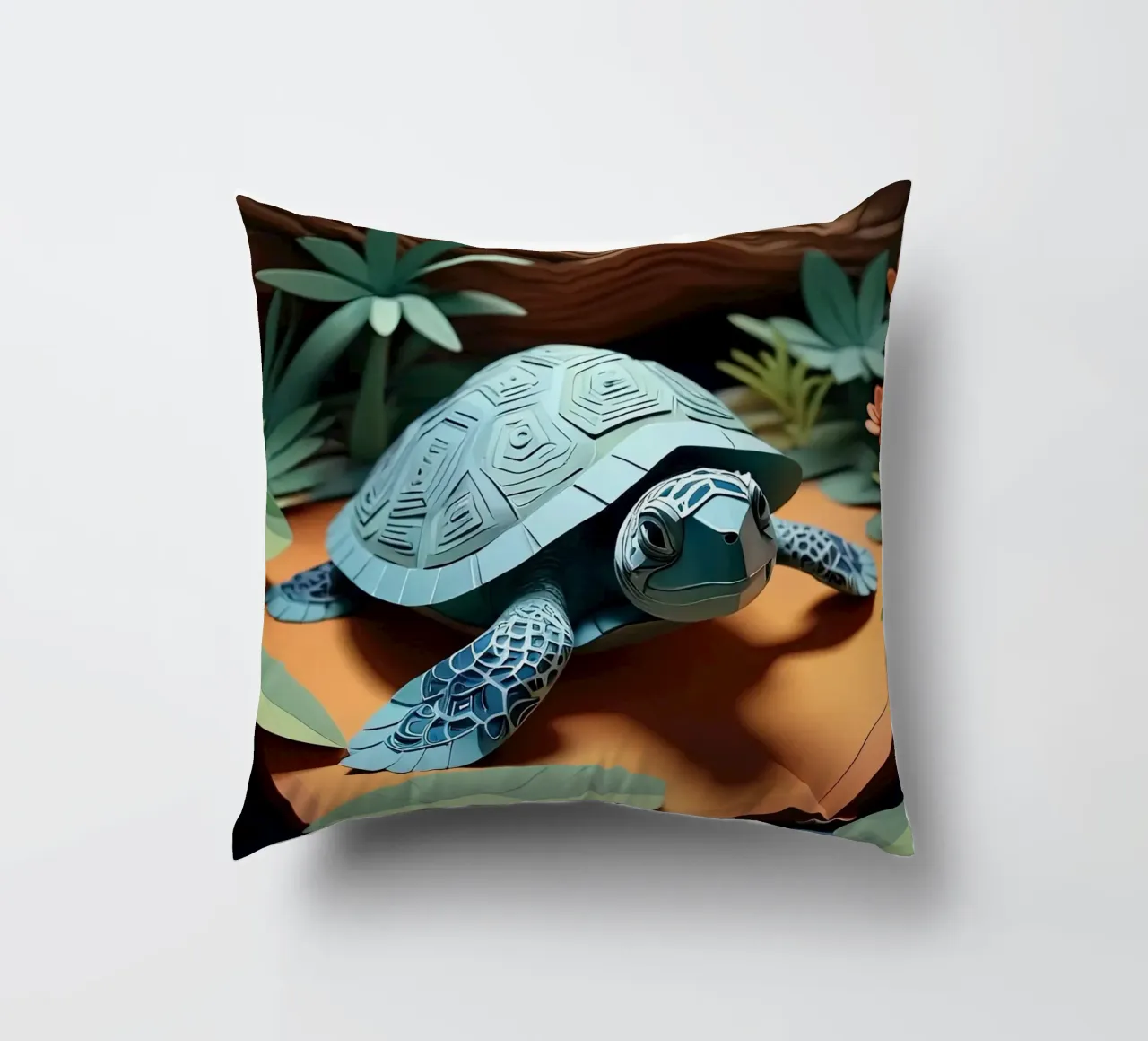 Taglio della carta Turttle cuscino da Delaney Okuneva