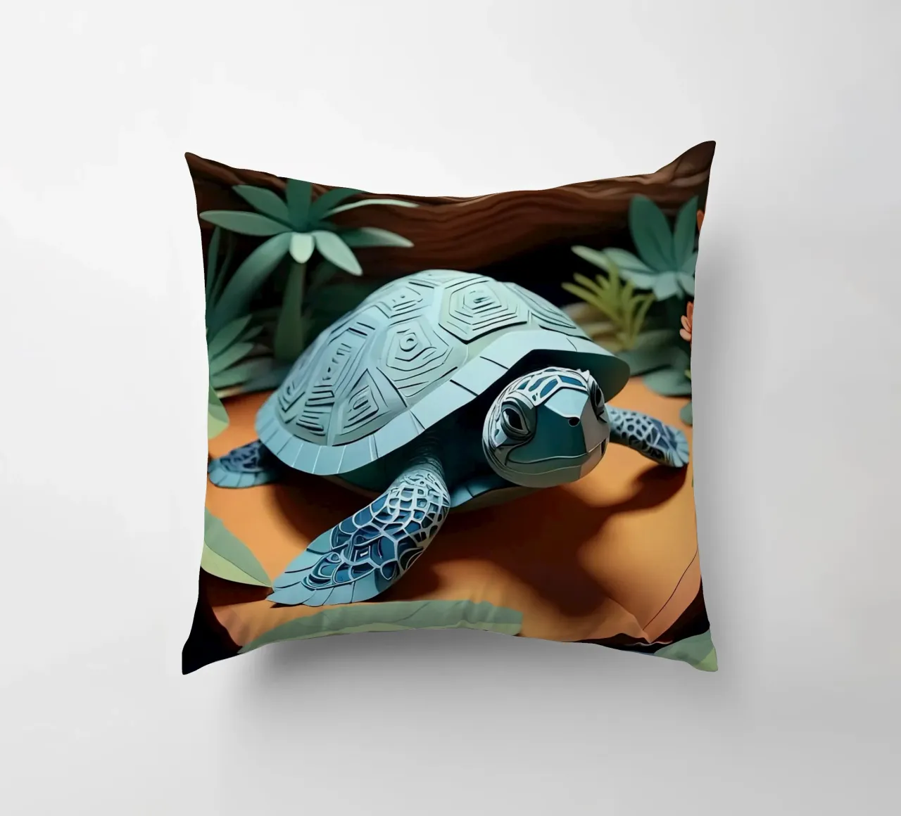Taglio della carta Turttle cuscino da Delaney Okuneva