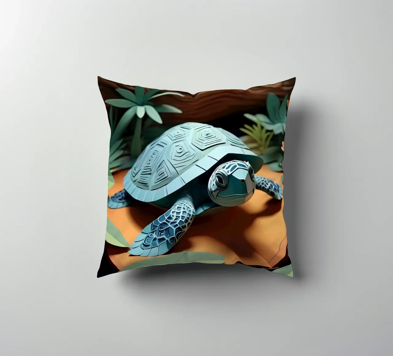 Taglio della carta Turttle cuscino da Delaney Okuneva