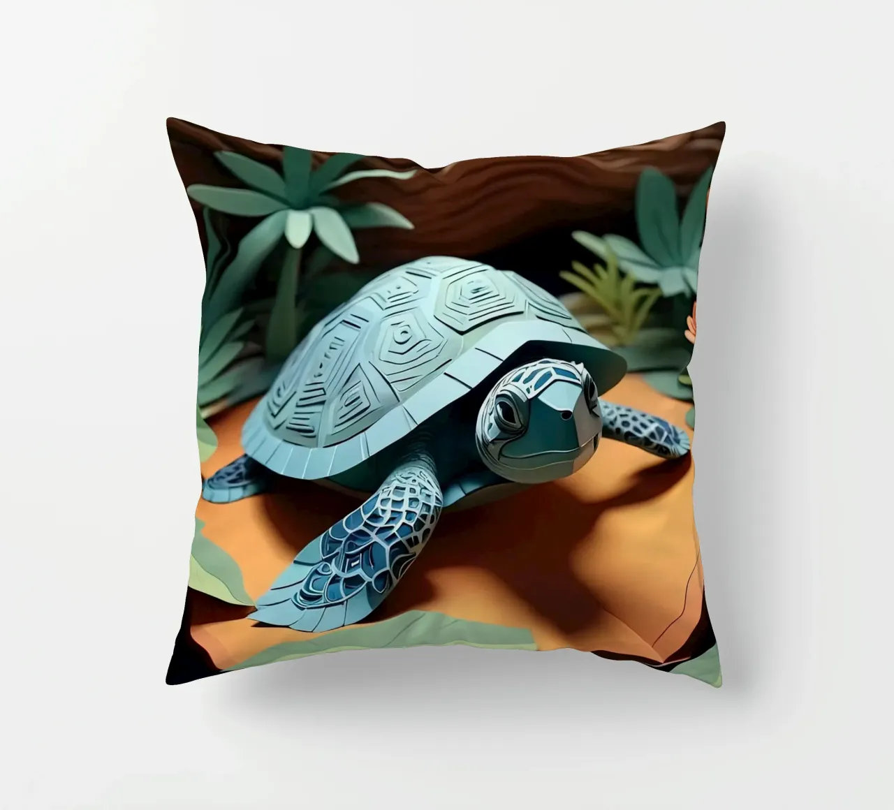 Taglio della carta Turttle cuscino da Delaney Okuneva