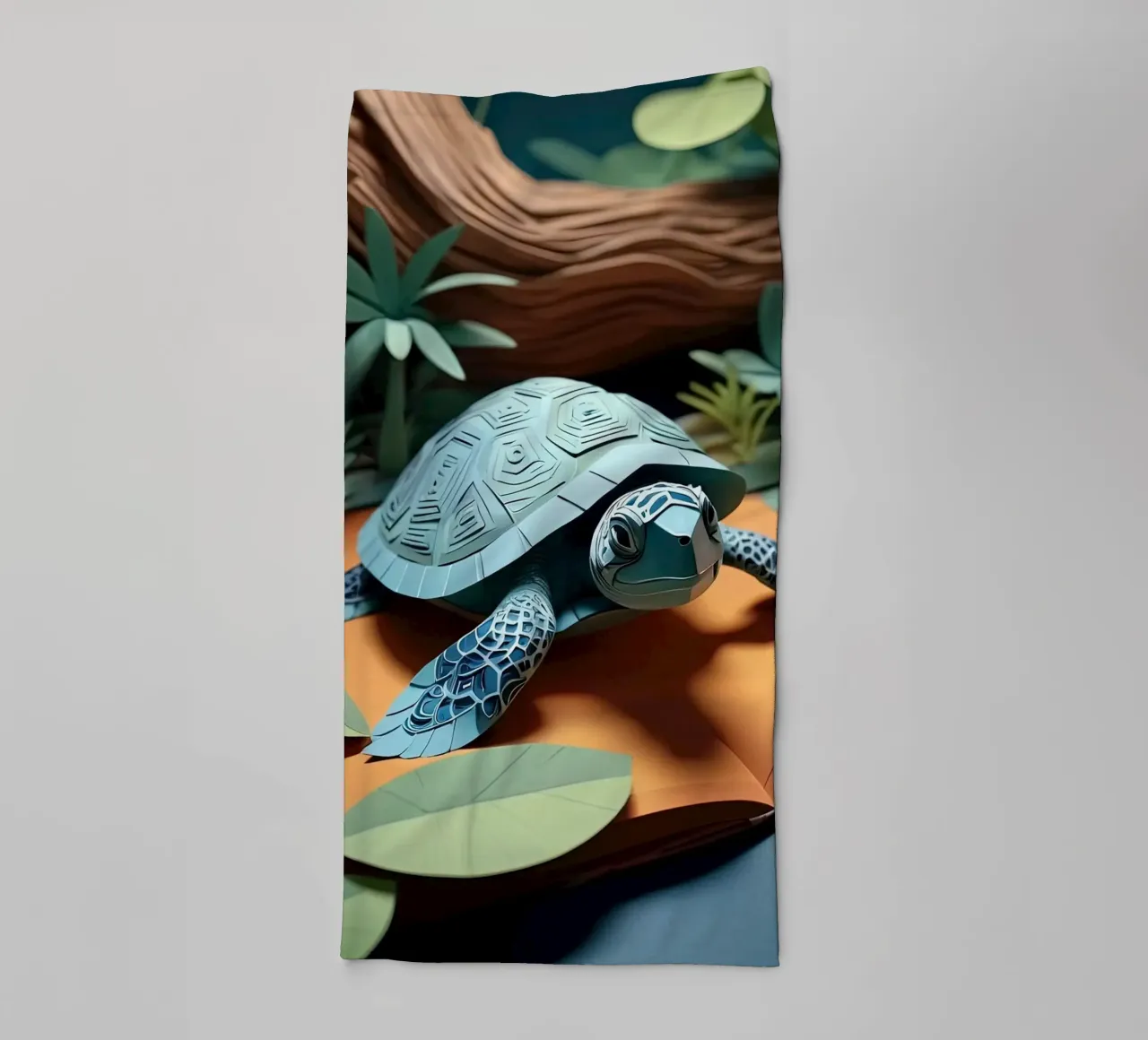 Turttle Paper cuting towel by Delaney Okuneva