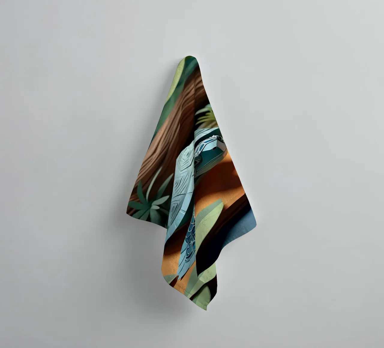 Turttle Paper cuting towel by Delaney Okuneva