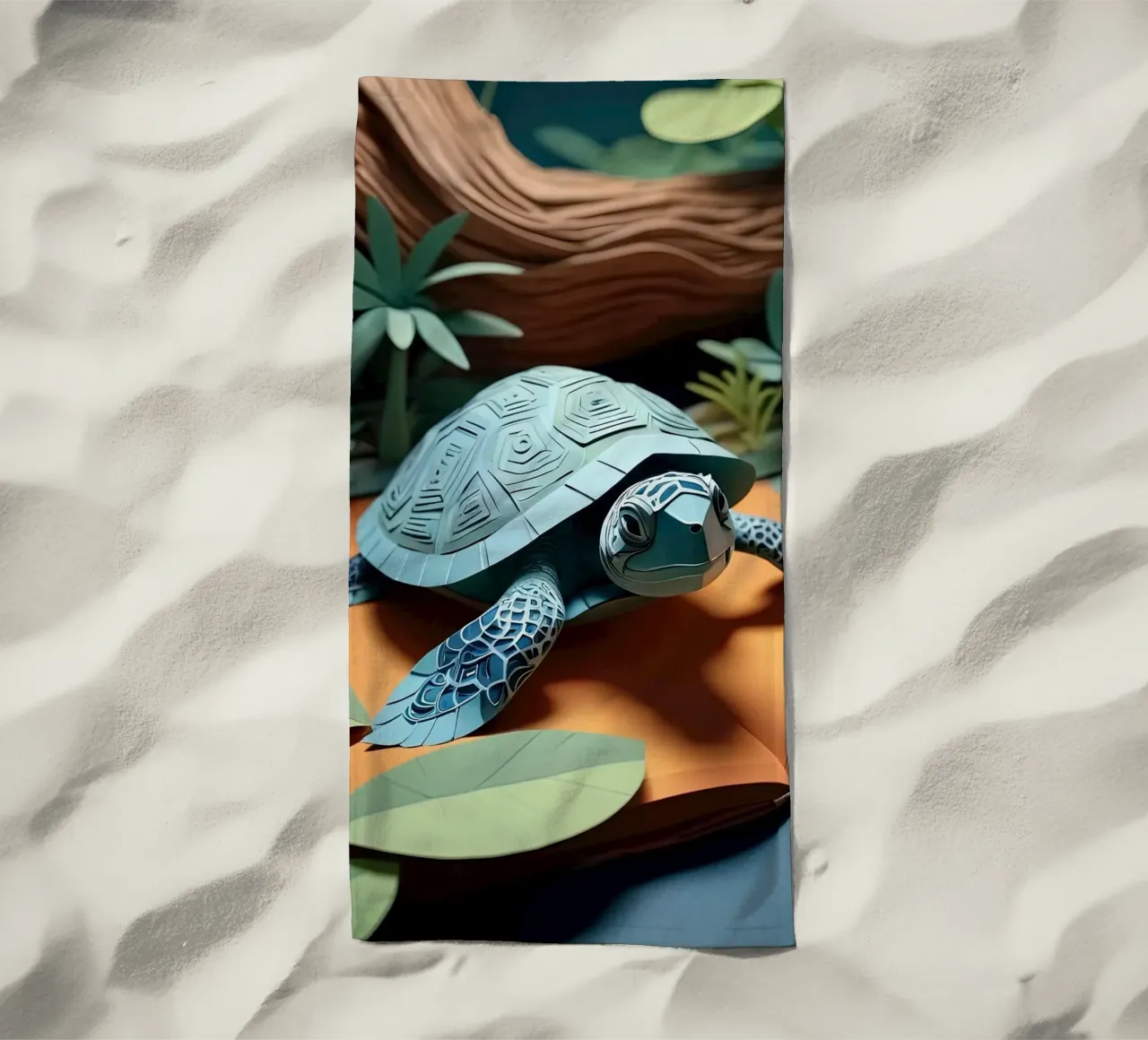 Taglio della carta Turttle telo mare da Delaney Okuneva