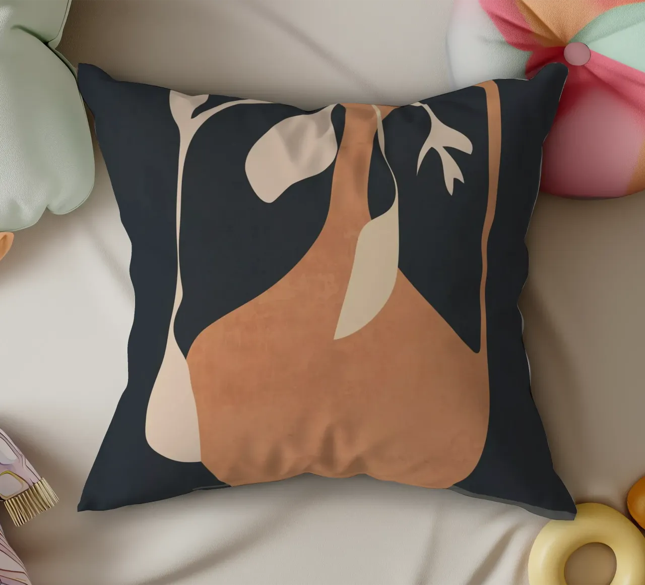 Vase 5 decorative cushion by ThingDesign