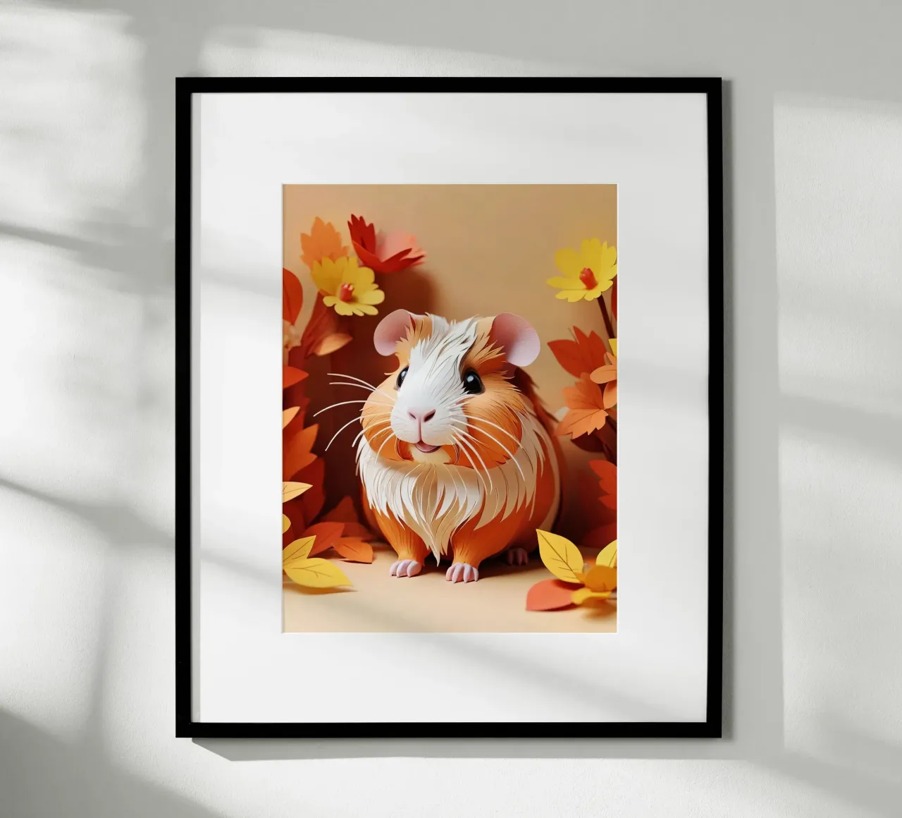 Porcellino d'India poster con telaio in legno da Delaney Okuneva