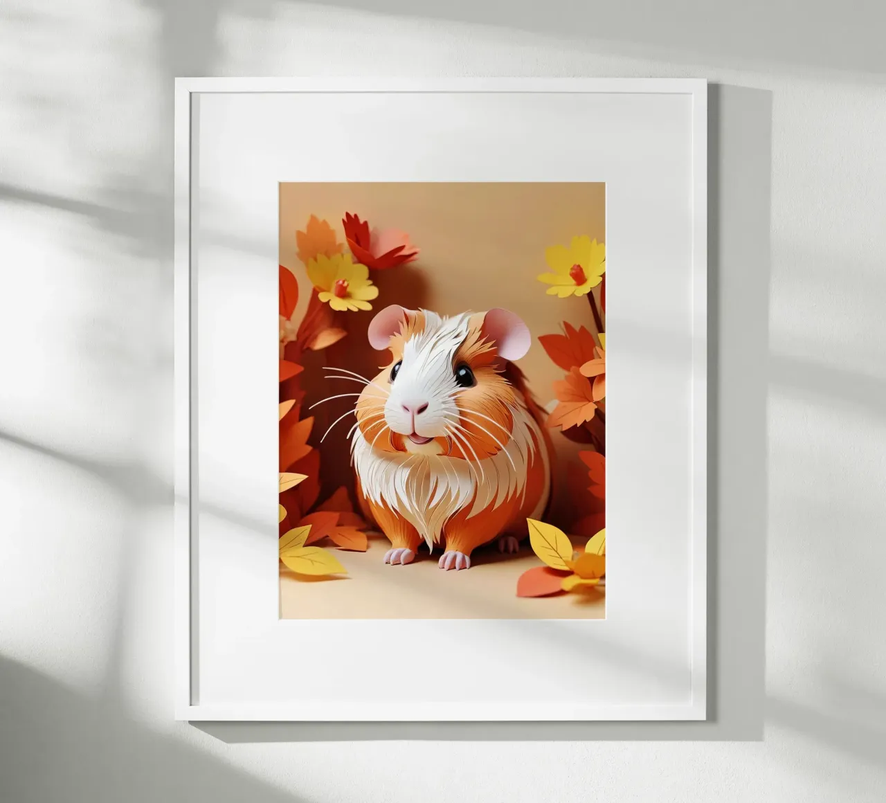 Porcellino d'India poster con telaio in legno da Delaney Okuneva
