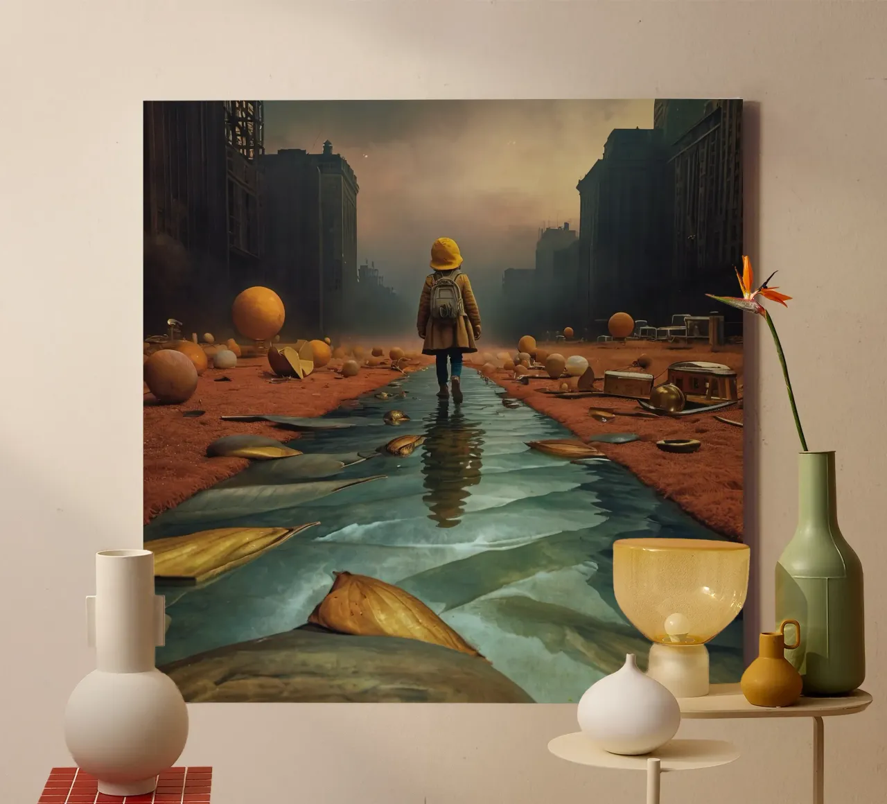 na de oorlog canvas met Baklijst van Delaney Okuneva