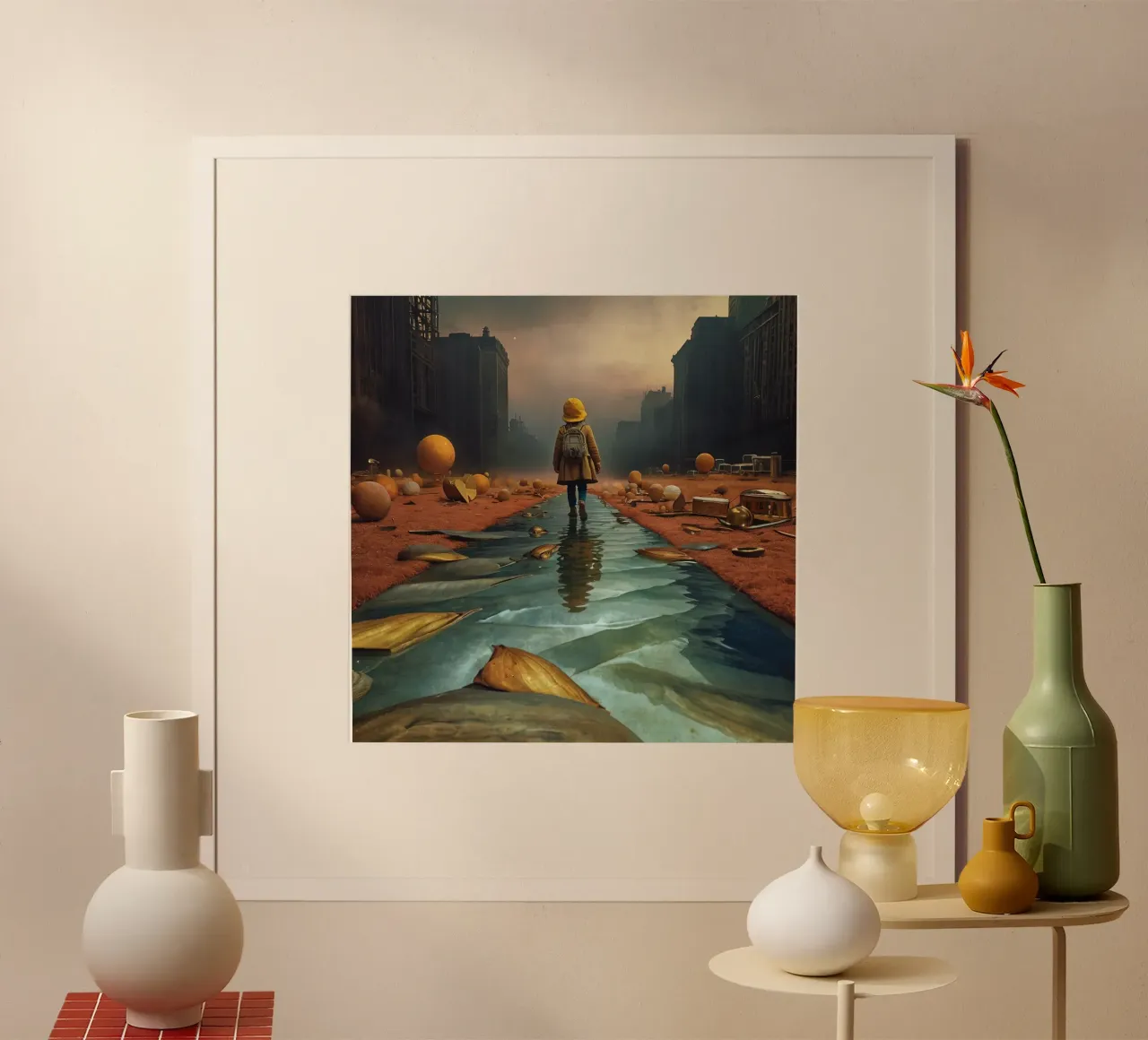 dopo la guerra poster con telaio in alluminio da Delaney Okuneva
