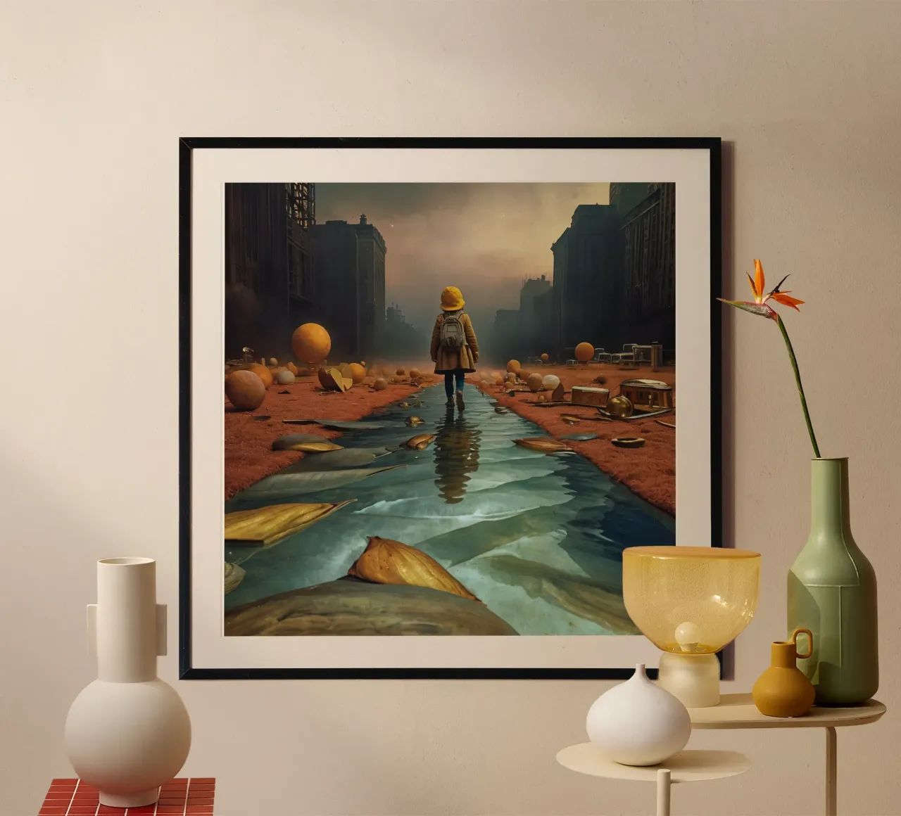 dopo la guerra poster con telaio in alluminio da Delaney Okuneva