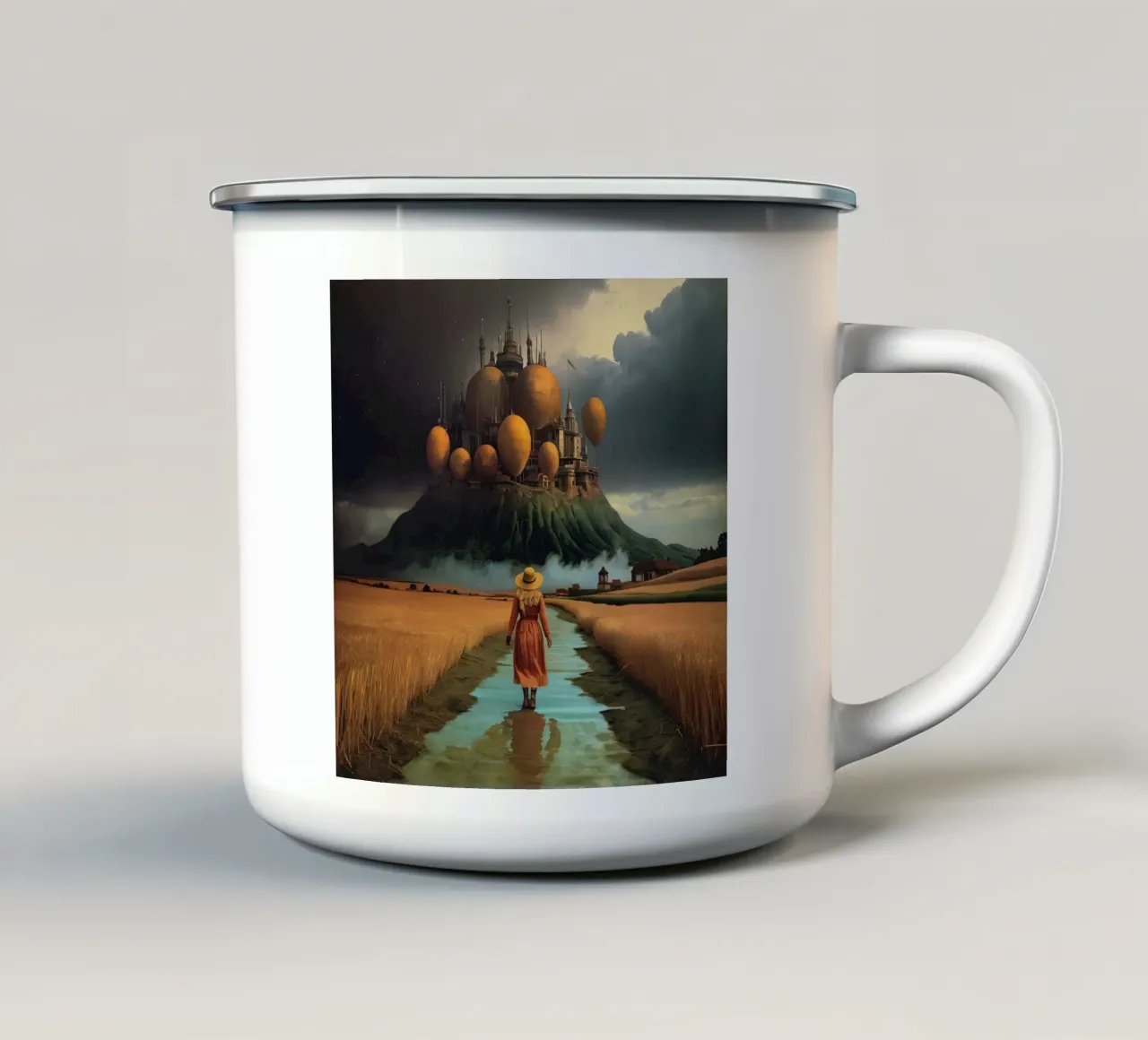 Il castello più bello tazza in smalto da Delaney Okuneva