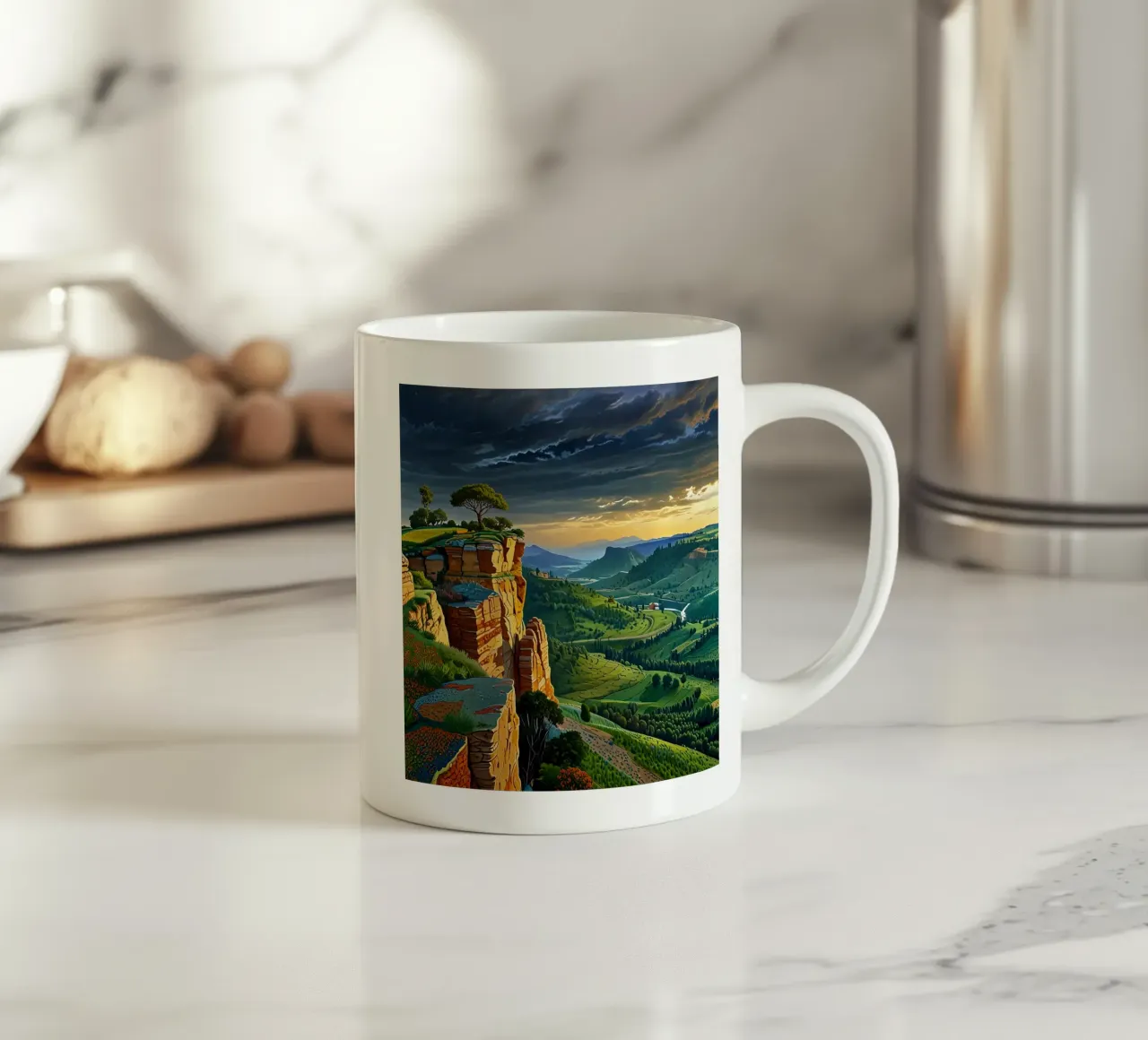 Tramonto sul selvaggio tazza in ceramica da Delaney Okuneva