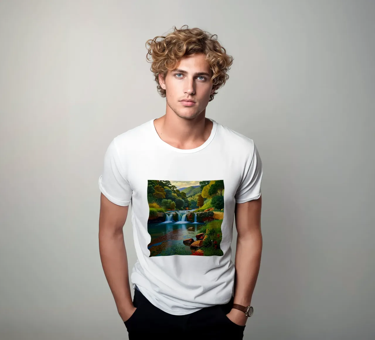 cascata di bellezza t-shirt da Delaney Okuneva
