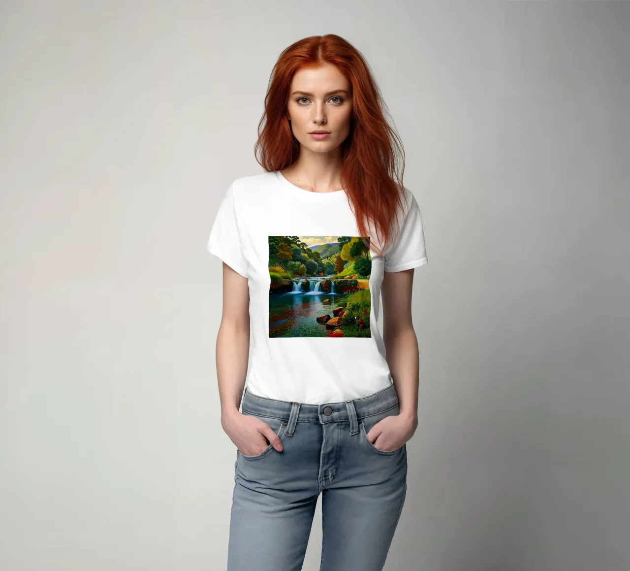 cascata di bellezza t-shirt da Delaney Okuneva