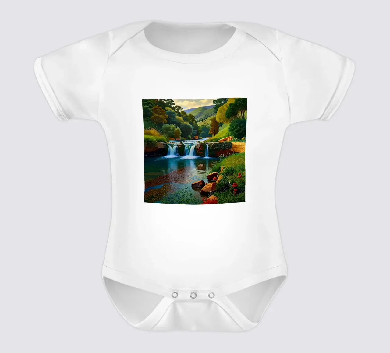 cascata di bellezza body neonato maniche corte da Delaney Okuneva