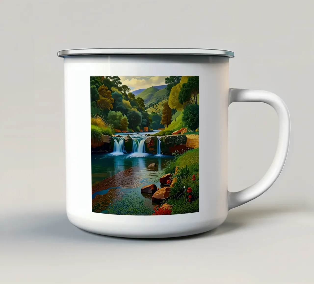 cascata di bellezza tazza in smalto da Delaney Okuneva