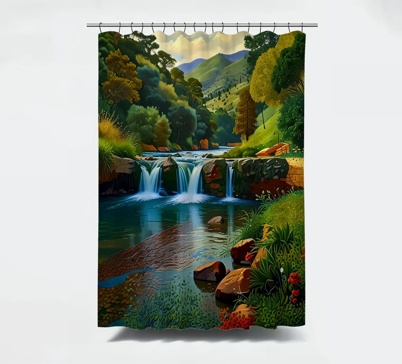 cascata di bellezza tenda da doccia da Delaney Okuneva