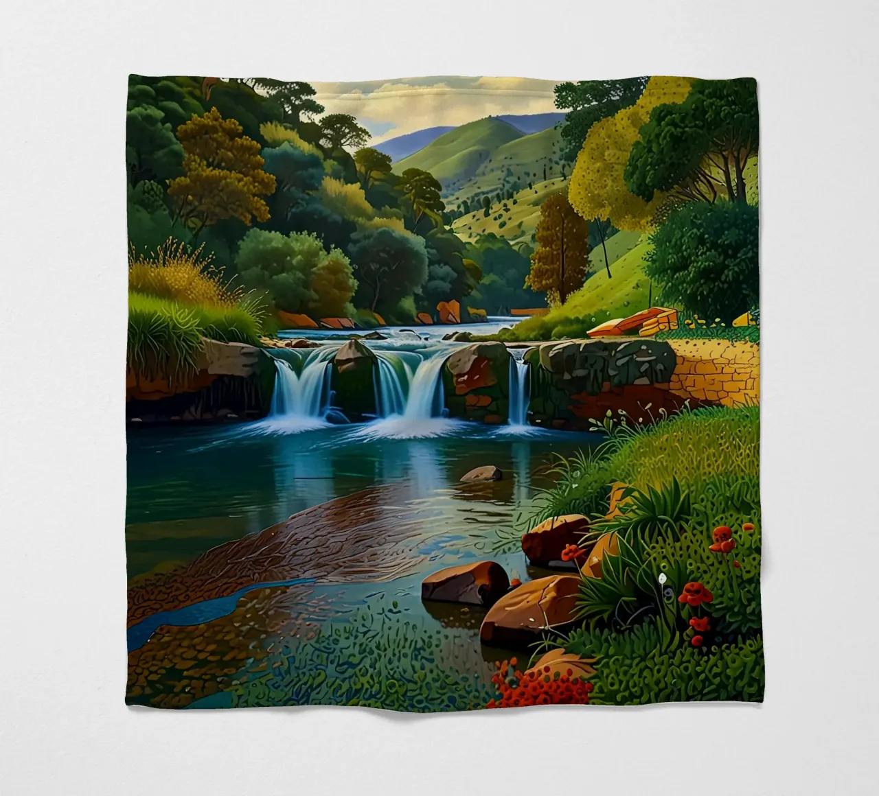 cascata di bellezza coperta in pile da Delaney Okuneva