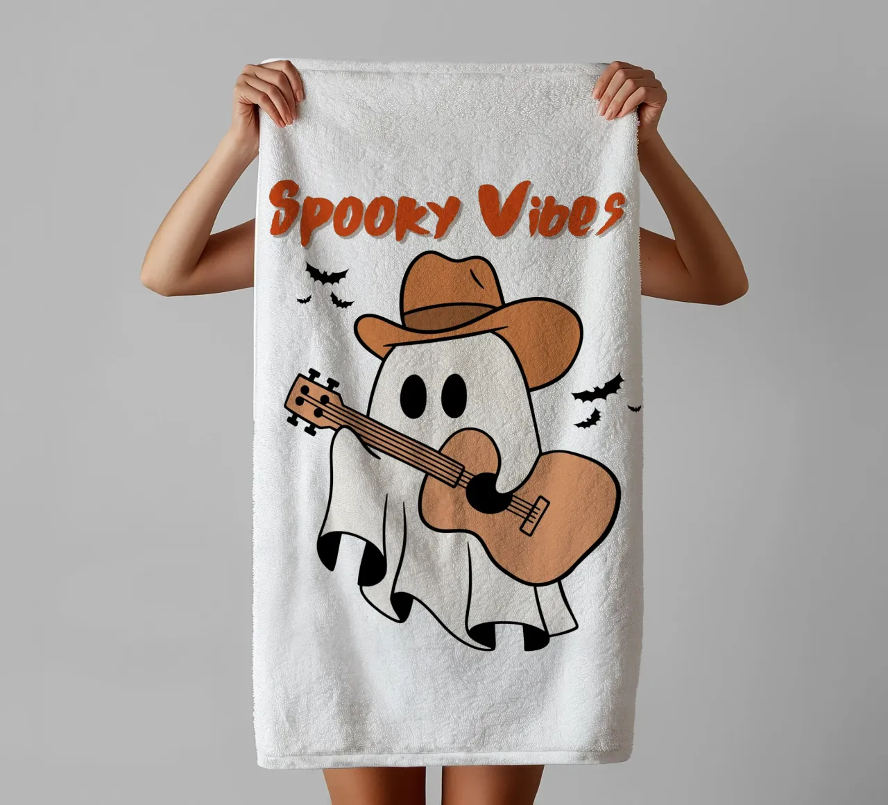spooky vibes halloween towel by muhidines