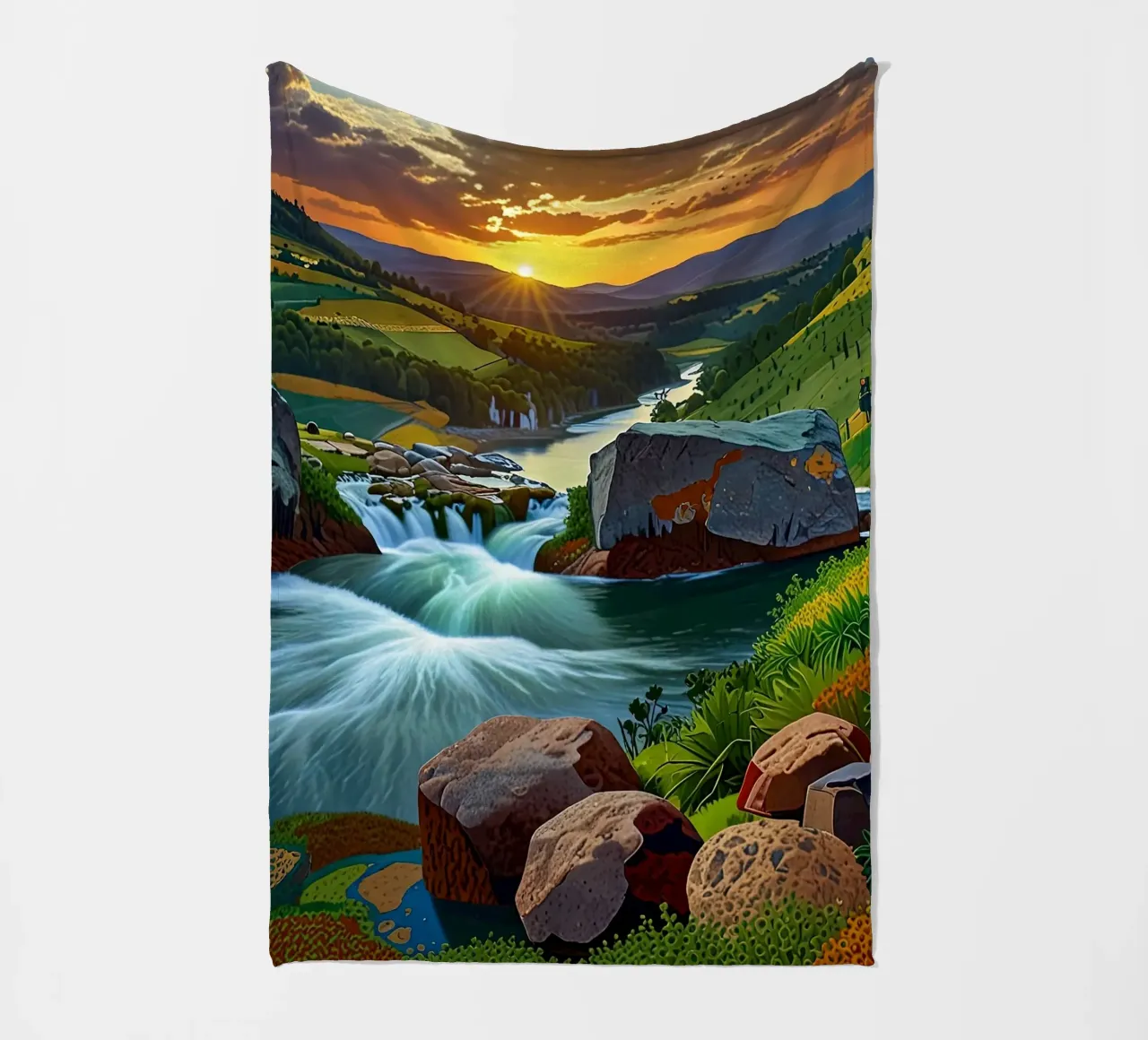 Fiume della bellezza coperta in pile da Delaney Okuneva