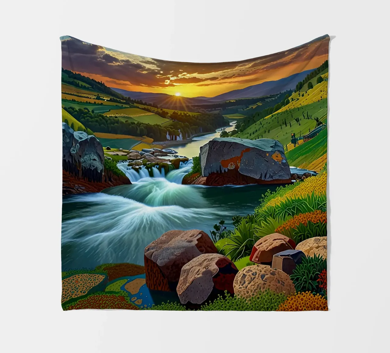 Fiume della bellezza coperta in pile da Delaney Okuneva